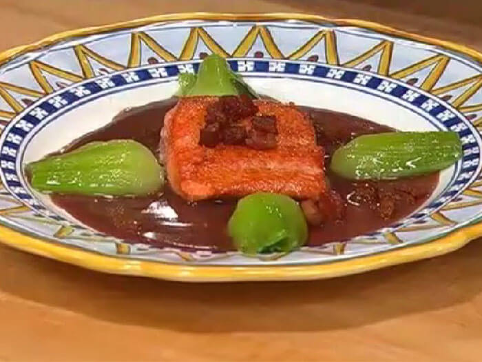 Fish in Red Wine Sauce