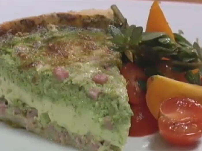 Green Eggs & Ham - Spinach, Ham & Cheese Quiche