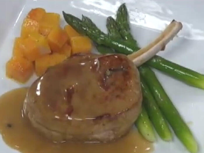 Veal Chops with Rosemary, Lemon and Honey Sauce