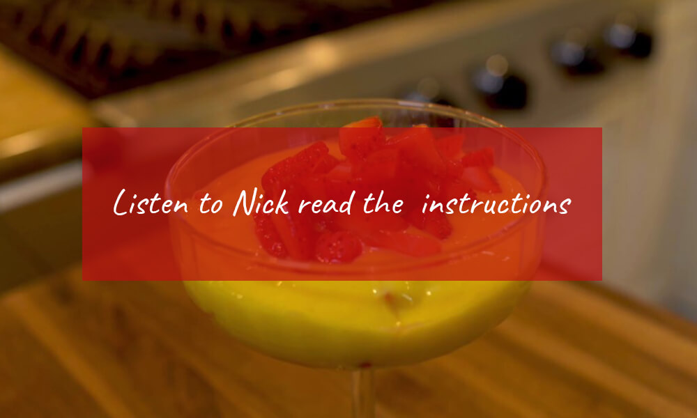Marinated strawberries with z reading
